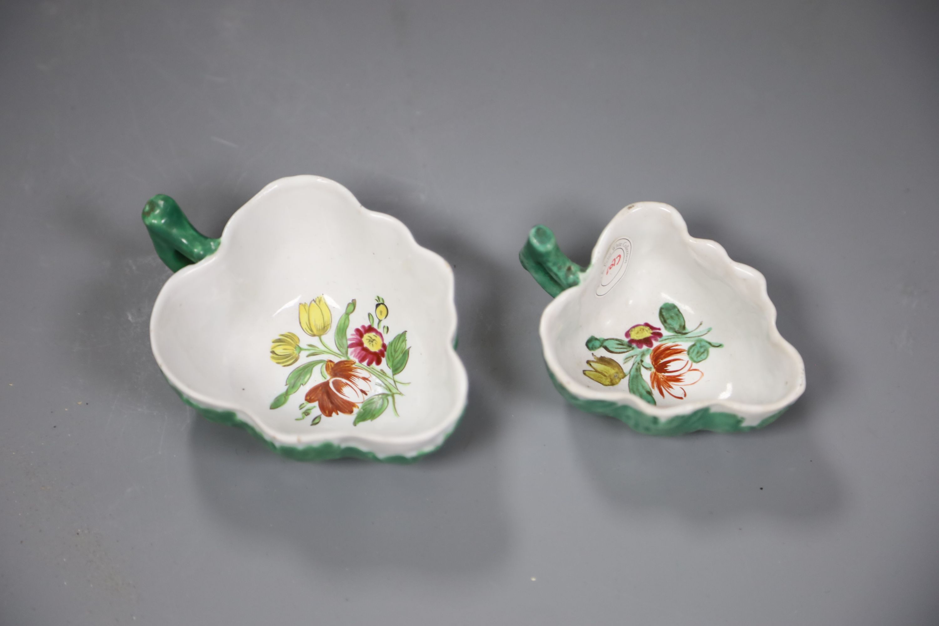 Two 18th century Doccia porcelain butter boats